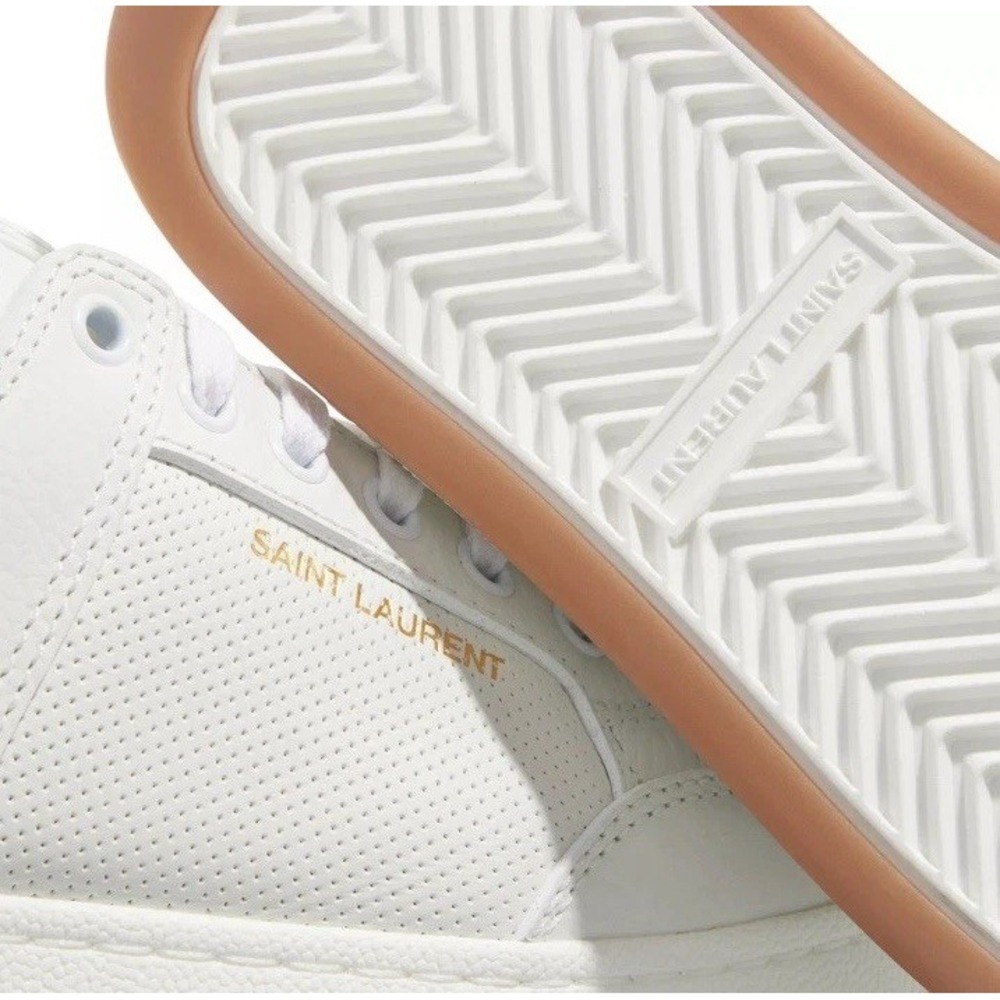 Saint Laurent SL61 Low Top Leather Sneaker White Women's Size‎ 40 NEW - Picture 8 of 16